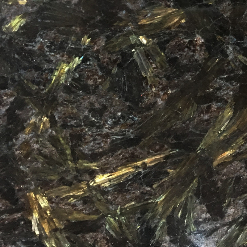 Encimeras pulidas con diamantes dorados de granito negro exótico chino
