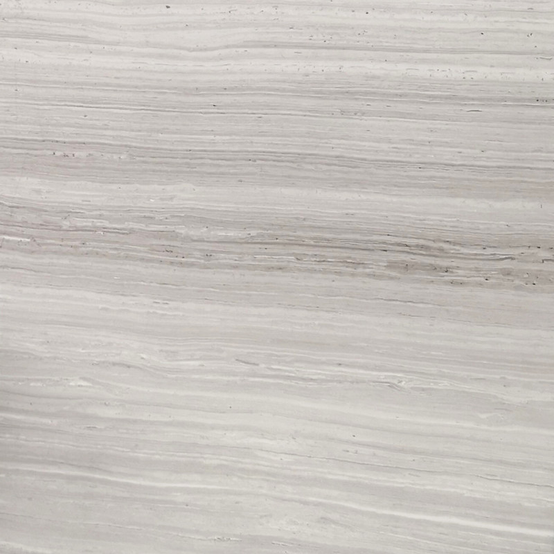 Corte de vena de losas grandes de mármol de vena de madera blanca china pulida
