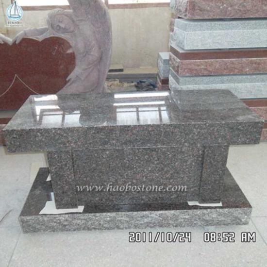 Banco de monumento funerario de granito gris oscuro de China
