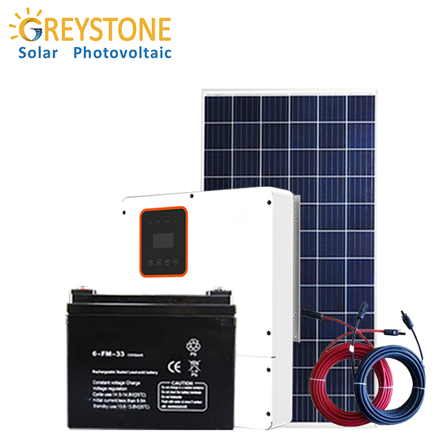 Sistema solar híbrido Greystone PV 8kw con almacenamiento de batería
