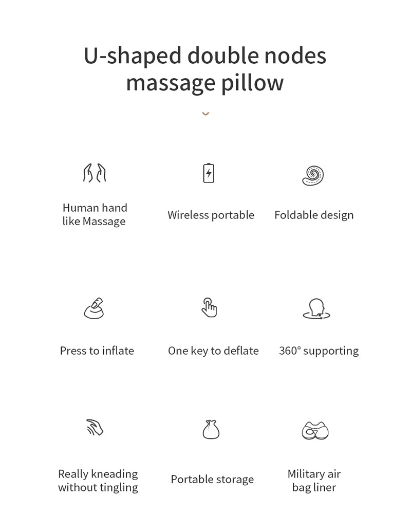 Almohada de masaje en forma de U
