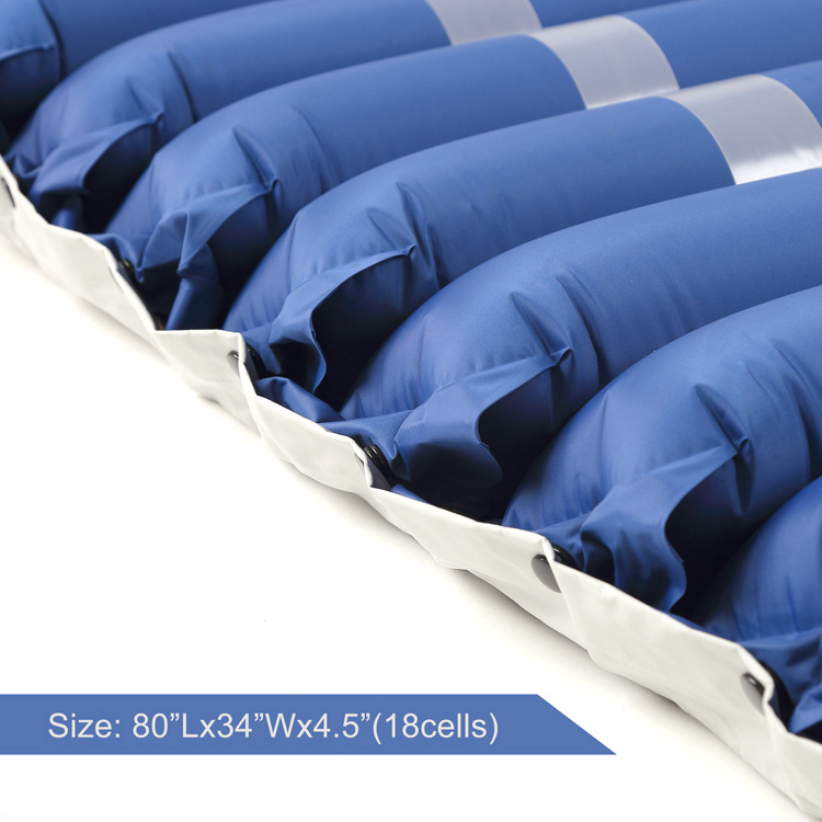 Colchón de aire de cama de hospital médico inflable tubular antiescaras de presión alterna
