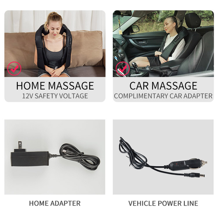 Masajeador de cuello y hombros para automóvil y hogar