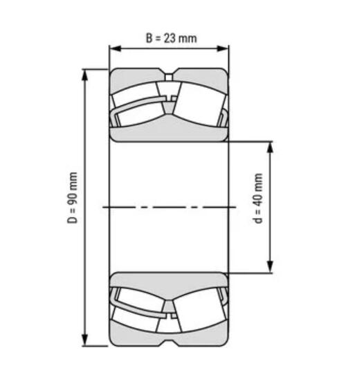 Dimensión del rodamiento 21308CC