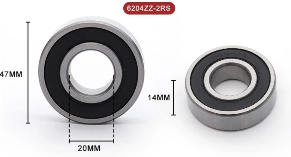 6204 dimensiones del rodamiento