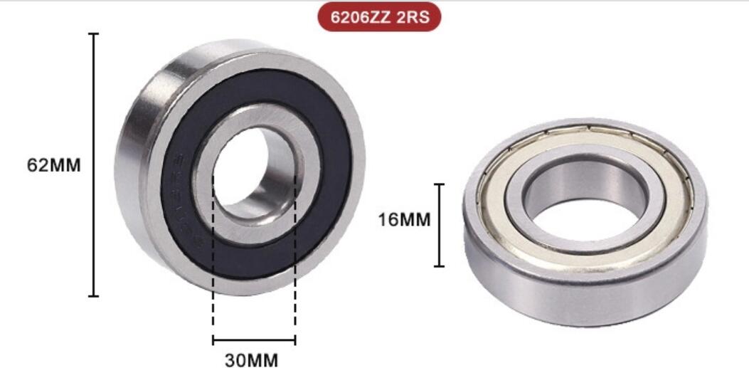 6206 dimensiones del rodamiento