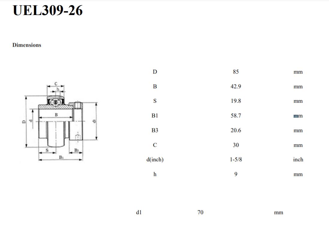 UEL309-26 RODAMIENTOS